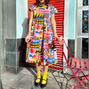 Nooworks Frida dress Lisa Congdon print